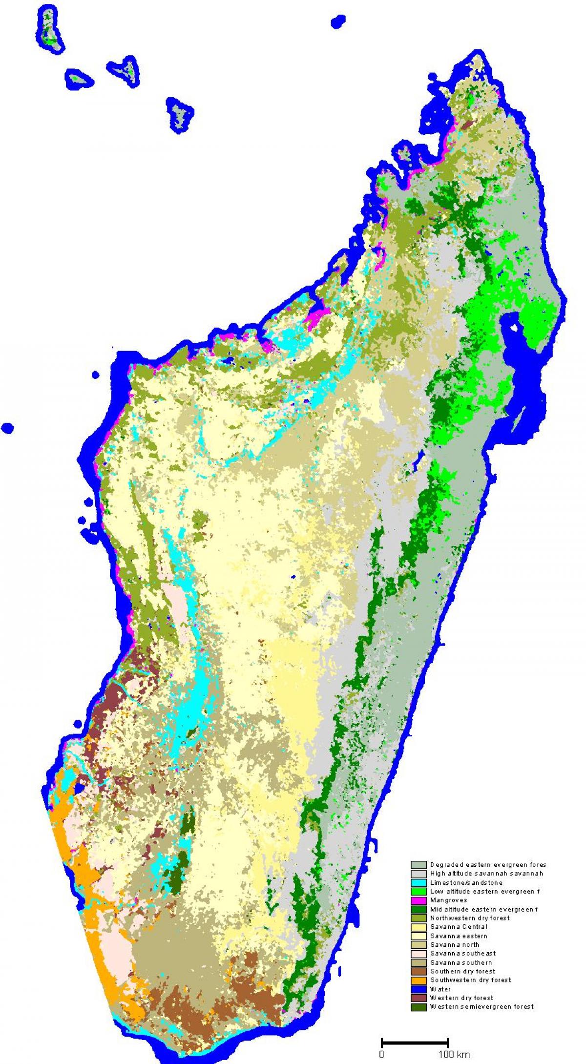 mapa ng Madagascar mga halaman