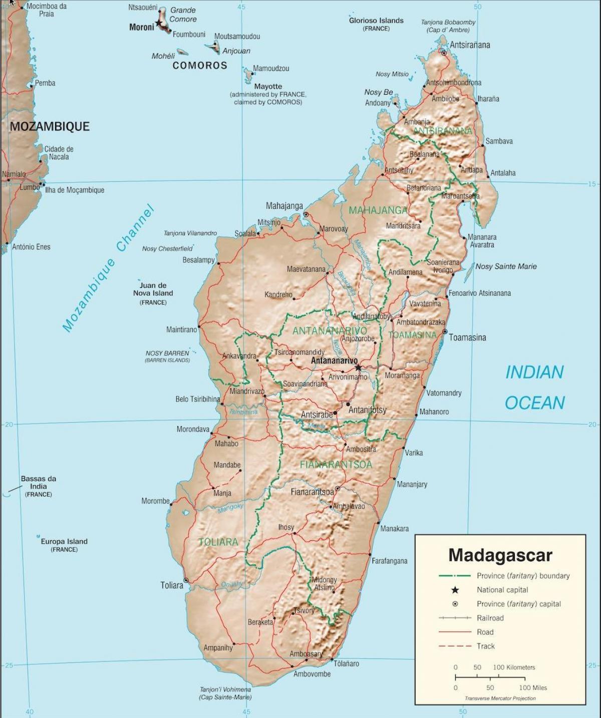 Madagascar mapa ng bansa