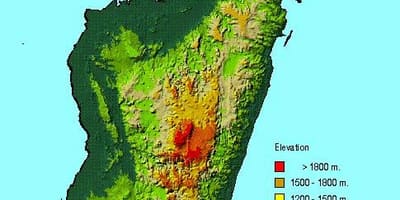 Mapa ng Madagascar heograpiya