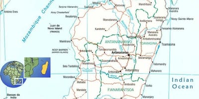 Mapa ng Madagascar ilog