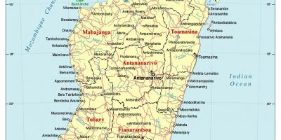 Mapa ng Madagascar kalsada