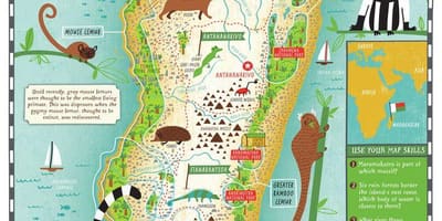 Mapa ng Madagascar mapa para sa mga bata