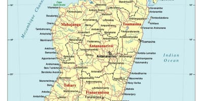 Detalyadong mga mapa ng Madagascar